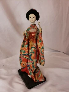 Vintage Japanese  Doll 12"  Silk Kimono  - Picture 1 of 12