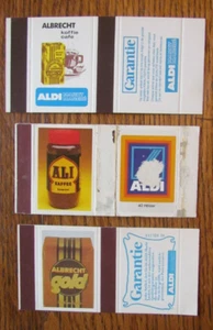 KAFFEE STREICHHOLZSCHACHTELHÜLLEN: ALDI SUPERMÄRKTE KAFFEE AUS DEUTSCHLAND -D9 - Bild 1 von 1