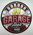 Panneau de garage Jeff Gordon #24 12" X 12" panneau rond en plastique