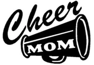 Cheer Mom White Vinyl Decal Sticker - Picture 1 of 1