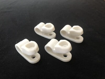 VINTAGE FOOTBALL HELMET FACEMASK CLIPS REPRODUCE NEW " WHITE"