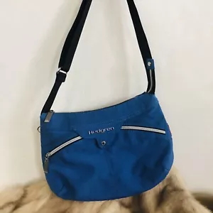 HEDGREN Shoulder Bag Blue Black Silver - Picture 1 of 9