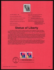 USA, SCOTT # 3122, SOUVENIR PAGE - STATUE OF LIBERTY, FREEDOM, YEAR 1997 - Picture 1 of 1