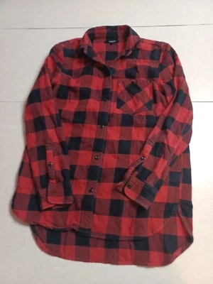 Madewell Ex-boyfriend Flannel Shirt XS Buffalo Plaid Red Black Cotton - Image 1 of 4