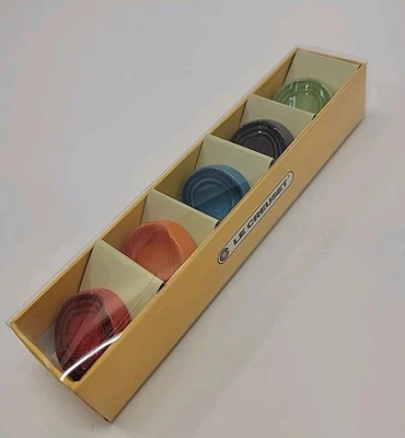 LE CREUSET Chopstick Rest 5-Piece Set Rainbow Color Stoneware Knife Rest NEW - Image 1 of 4