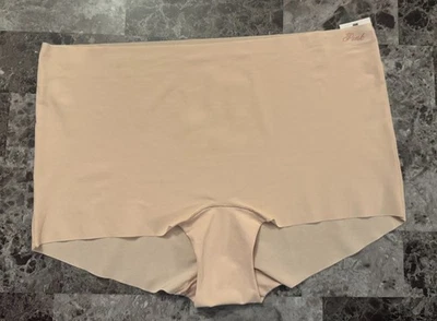 BRAGAS CORTAS VICTORIA'S SECRET ROSA XXL BEIGE NUDE BORDE CRUDO NO SHOW NUEVAS CON ETIQUETAS Foto 1 de 3
