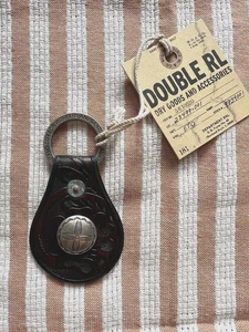 RRL Double RL Key Fob Tooled Leather Brand New Tags Southwestern Sold Out Rare - Picture 1 of 9