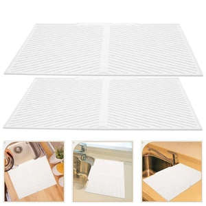 2pcs Silicone Dish Drying Mat: Silicone Drain Pad for Kitchen Counter Non-Slip - Picture 1 of 19