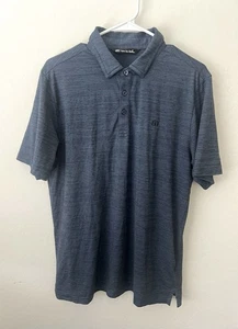 Travis Mathew Poloshirt Herren Gr. M gestreift Golf Polyester Baumwolle blau - Bild 1 von 6