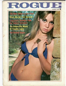 ROGUE Men's Magazine Aug. 1968 Timothy Leary, Barbarella Jane Fonda, Jazz Rock + - Imagen 1 de 4