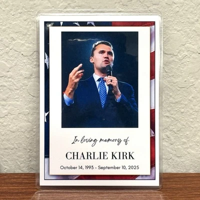 Tarjeta de oración conmemorativa Charlie Kirk - Cita bíblica - MAGA - Trump - RIP - Cristiana Foto 1 de 3
