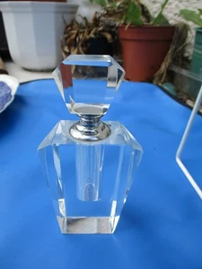 Vintage Art Deco Parfum Flakon - klares Kristallglas - Parfüm Flakon - Bild 1 von 10