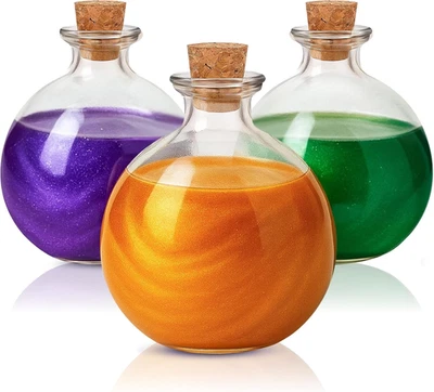 Tessco for You 3 piezas botellas de poción de Halloween frascos de poción redondos transparentes Foto 1 de 4