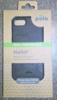 Pela Soft Phone Case - Back Wallet for Apple iPhone 6/6s/7/8/SE- Black - Image 1 of 4