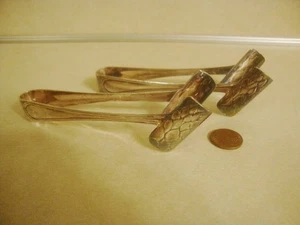 Pair EPNS Sheffield England Asparagus Tongs Antique Early 1900's Engraved! - Picture 1 of 5