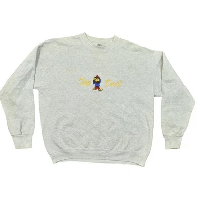 复古 Fruit of the Loom 灰色套衫运动衫女式大号 Taz Devil — 第 1/4 张图片