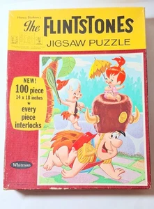 Vintage Flintstones 100 Piece Whitman Jigsaw Puzzle Interlocking Pieces - Picture 1 of 7