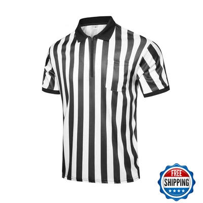 Camisa masculina árbitro gola com zíper futebol basquete oficiais - Imagem 1 de 4