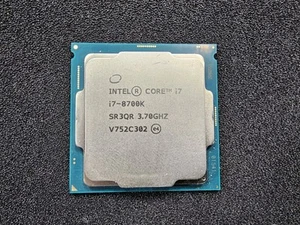 Intel Core i7-8700K Processor 3.7 GHz, LGA1151 SR3QR - USED TESTED GOOD - Photo 1/1