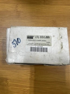 NEW Dayton 1EGB8 Time Delay Relay,120Vac,10A,Dpdt. - Image 1 of 4