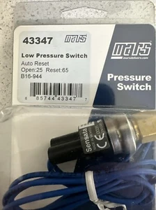 25/65 Mars 43347 Low Pressure Switch B16-944 PS80-02-F1251, Open 25, Reset 65 - Picture 1 of 2