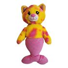 Build A Bear Mer-Cat Mermaid Cat Kitty Plush Stuffed Animal Pink & Yellow BABW