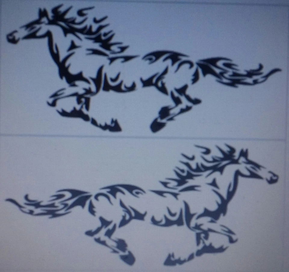 TWO (2) HUGE!!  21" Horse Flame Decals (Ford Mustang) 12 COLORS - Image 1 of 1