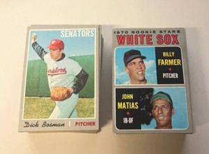 1970 Topps Singles Singles You Pick