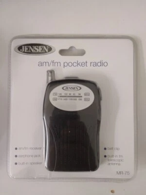 Jensen Am/Fm  MR-75 Pocket Radio Brand New  - Image 1 of 2
