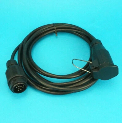 6 Metre Trailer Extension Lead fitted with 8 Pin Plug & 8 / 13 Pin Flying Socket - Image 1 of 3