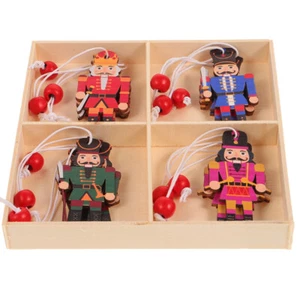 12 Pcs Nutcracker Hanging Holiday Decorations Walnut Soldier Pendants - Picture 1 of 12