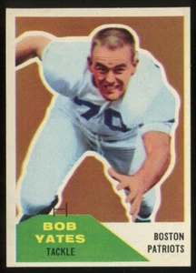 1960 Fleer #36 Bob Yates Boston Patriots - Rookie Card - Picture 1 of 2