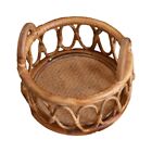 Basket Vintage Rattan Chair Baby Bed for Photography Props