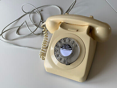 BT / GPO IVORY ROTARY PULSE DIAL TELEPHONE - Converted & Working (3m Cable) • 11.64€