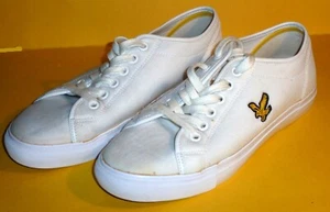 Lyle & Scott Plimsoll's Trainers Size 6 UK White Lace Up - Picture 1 of 6