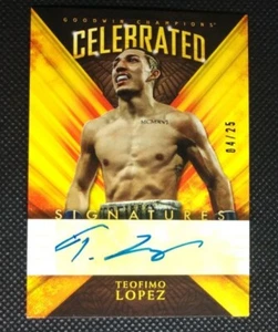 TEOFIMO LOPEZ Auto Card #4/25 - 2021 UD Goodwin Champions Celebrated Signatures - Picture 1 of 1