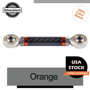Orange Axion Carbon Fiber Adjustable Mid-Control Shift Linkage For Harley Dyna - Picture 1 of 7