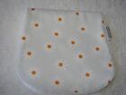 Daisies Blue Burp Cloth Cotton Front Towelling Back Handmade