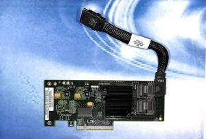 SPARE FOR SUN NETRA X4270 -PN 375-3640-02 LSI RAID CARD SAS PCIE + CABLE - Photo 1/1