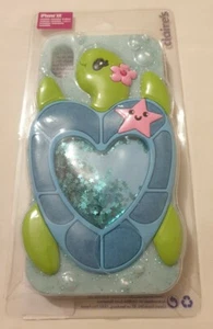 Turquoise shaker glitter Tessa The Turtle silicon phone case.Fits iphone XR - Zdjęcie 1 z 12