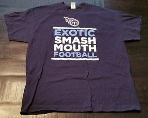 Navy Blue Tennessee Titans "Exotic Smash Mouth Football" Size XL T-Shirt, Gildan - Picture 1 of 4
