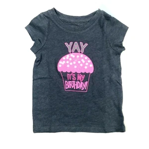 Camiseta Cat & Jack Bebé Gris Manga Corta Brillo It's My Birthday Cupcake 18 MO - Imagen 1 de 1