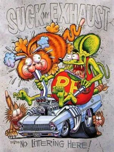 Suck My Exhaust Rat Fink Metal Sign Ed Roth - Picture 1 of 1