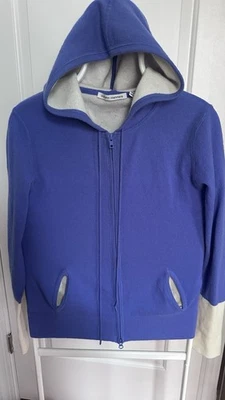 Otoño Cachemira Sudadera con Capucha Cremallera Completa Suéter Cárdigan Para Mujer Talla L Foto 1 de 4