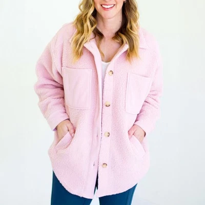 Chaqueta polar de peluche rosa Love Tree talla L nueva con etiquetas Foto 1 de 4