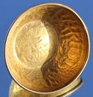 RED STAR LINE UNUSUAL INDIAN BRASS STAMPED FINGER BOWL C-1920
