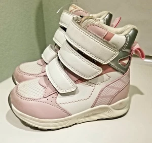 Toddler High-Top Sneakers Pink White Size 5/20 - Picture 1 of 7