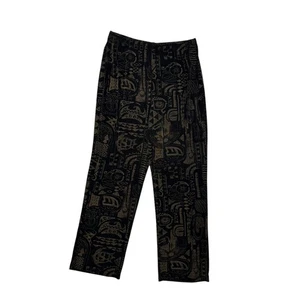 CHICOS TRAVELERS *NEW* No Tummy Print Pants in Tempo Dance Black Size XL (3) - Picture 1 of 7