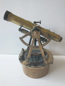 Vintage Surveyor Instrument Top Section Joseph Wilson Holmes Batavia, NY on Base - Picture 1 of 9