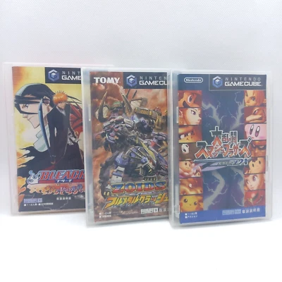 Lot of 3 GameCube Super Smash Bros DX Zoids Colmetal Crash Bleach tested NTSC-J - Image 1 of 4